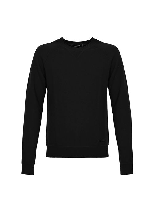 Maglia in lana con inserto a V Nero DSQUARED2 | S74HA1564 D13133900